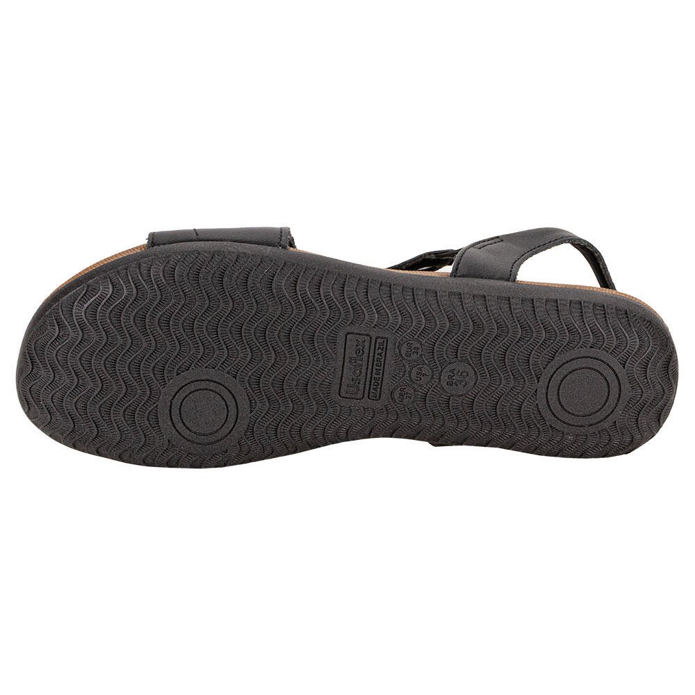 SANDÁLIA FEMININA FLAT USAFLEX R1804 Preto 4