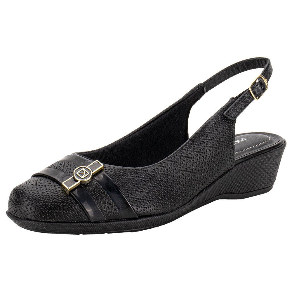 SAPATO FEMININO ANABELA PICCADILLY 143232 Preto