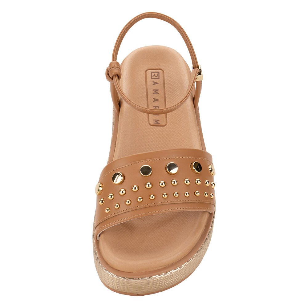 SANDÁLIA FEMININA FLAT RAMARIM 2443209 Camel 5
