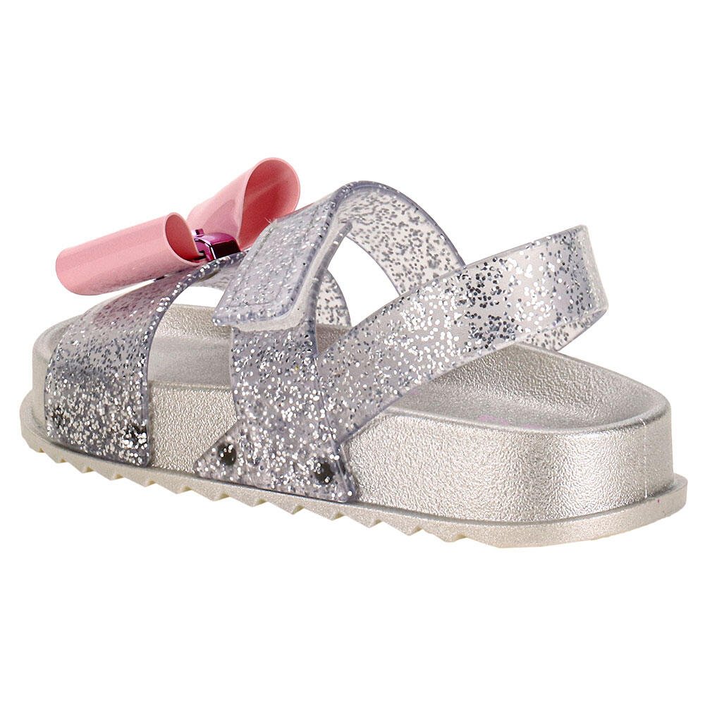 SANDÁLIA INFANTIL BARBIE CHARM GRENDENE KIDS 23202 Cinza/Rosa 3
