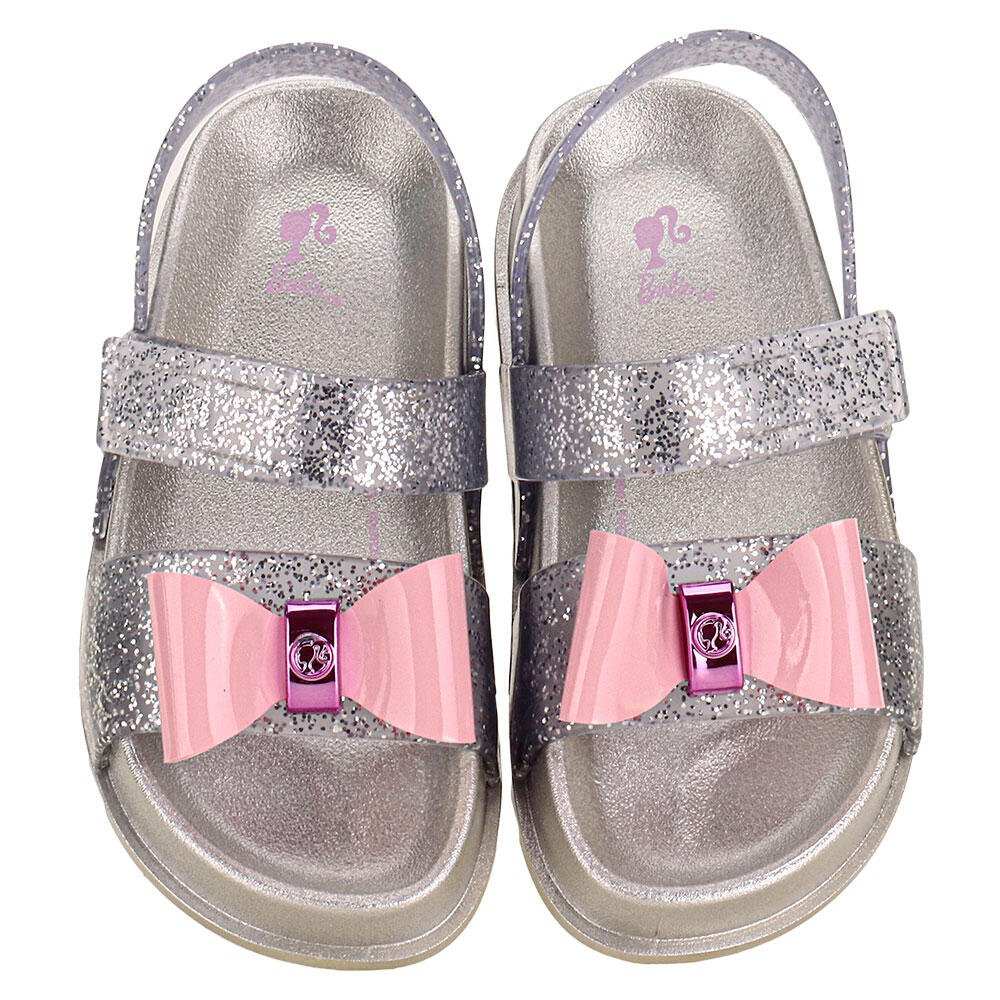 SANDÁLIA INFANTIL BARBIE CHARM GRENDENE KIDS 23202 Cinza/Rosa 5