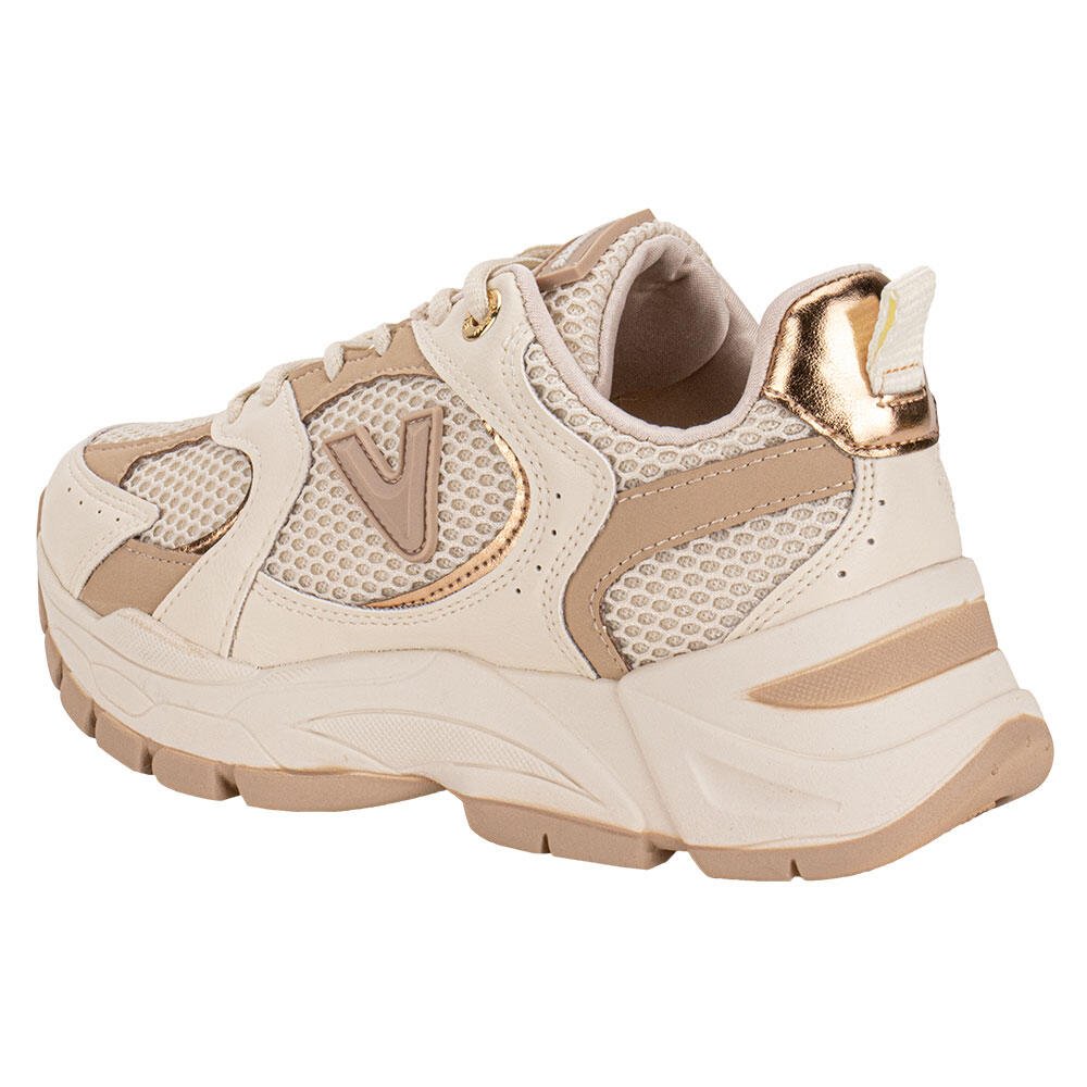 TÊNIS FEMININO CHUNKY VIA MARTE 140010 Bege 3