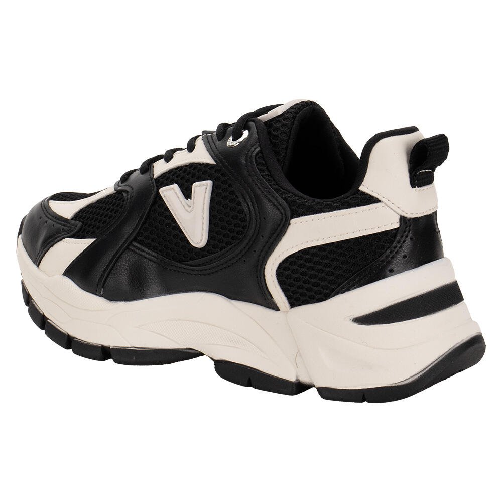 TÊNIS FEMININO CHUNKY VIA MARTE 140010 Preto/Bege 3