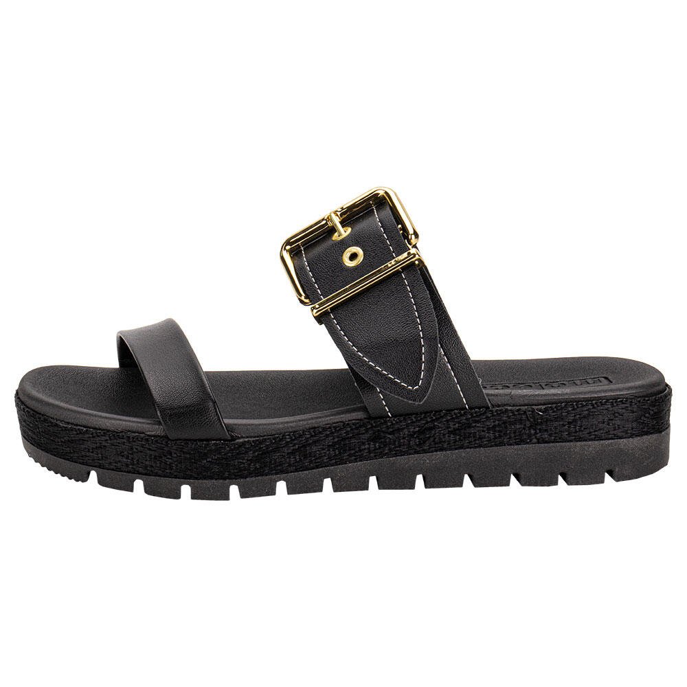 TAMANCO FEMININO FLAT MOLECA 5539102 Preto 2