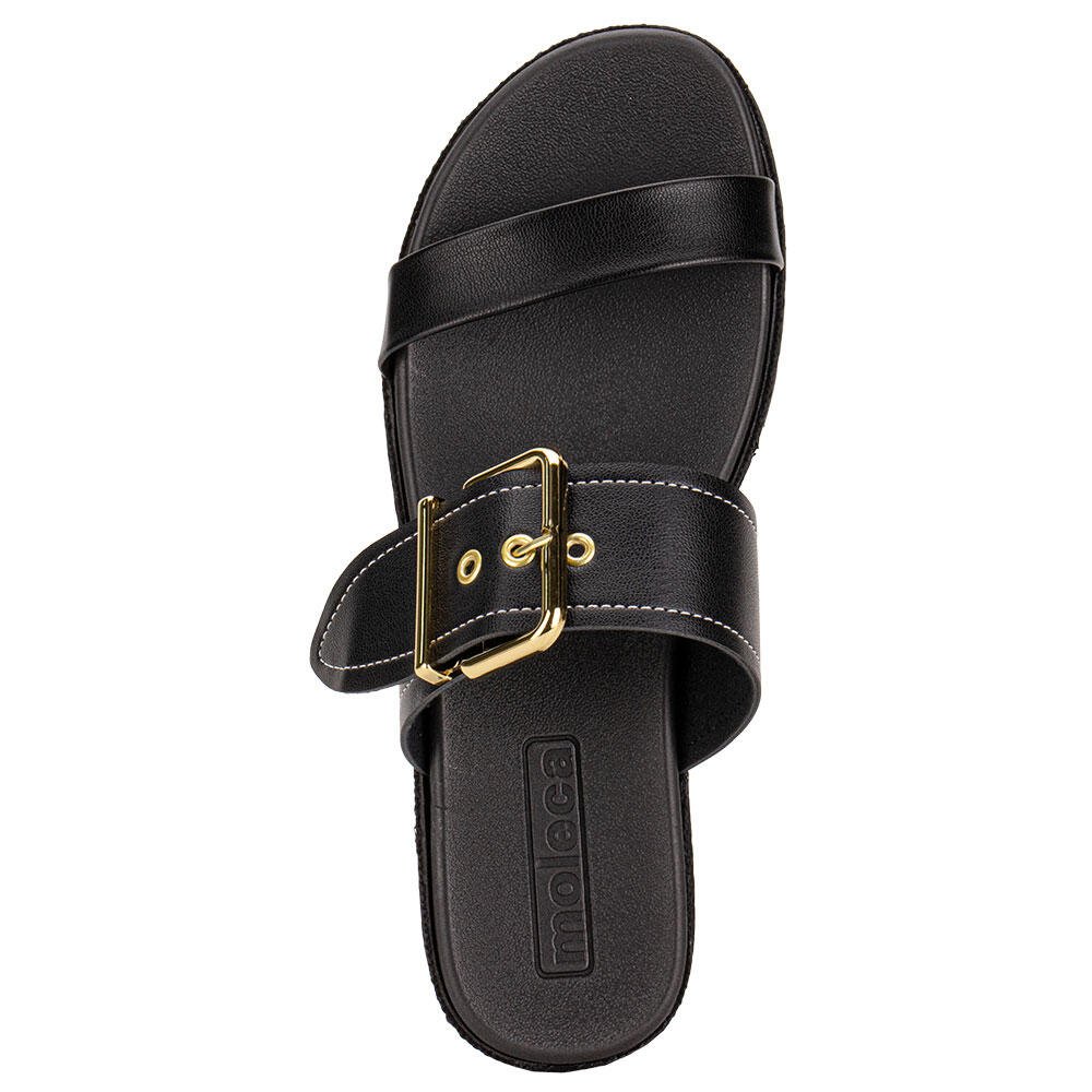 TAMANCO FEMININO FLAT MOLECA 5539102 Preto 5