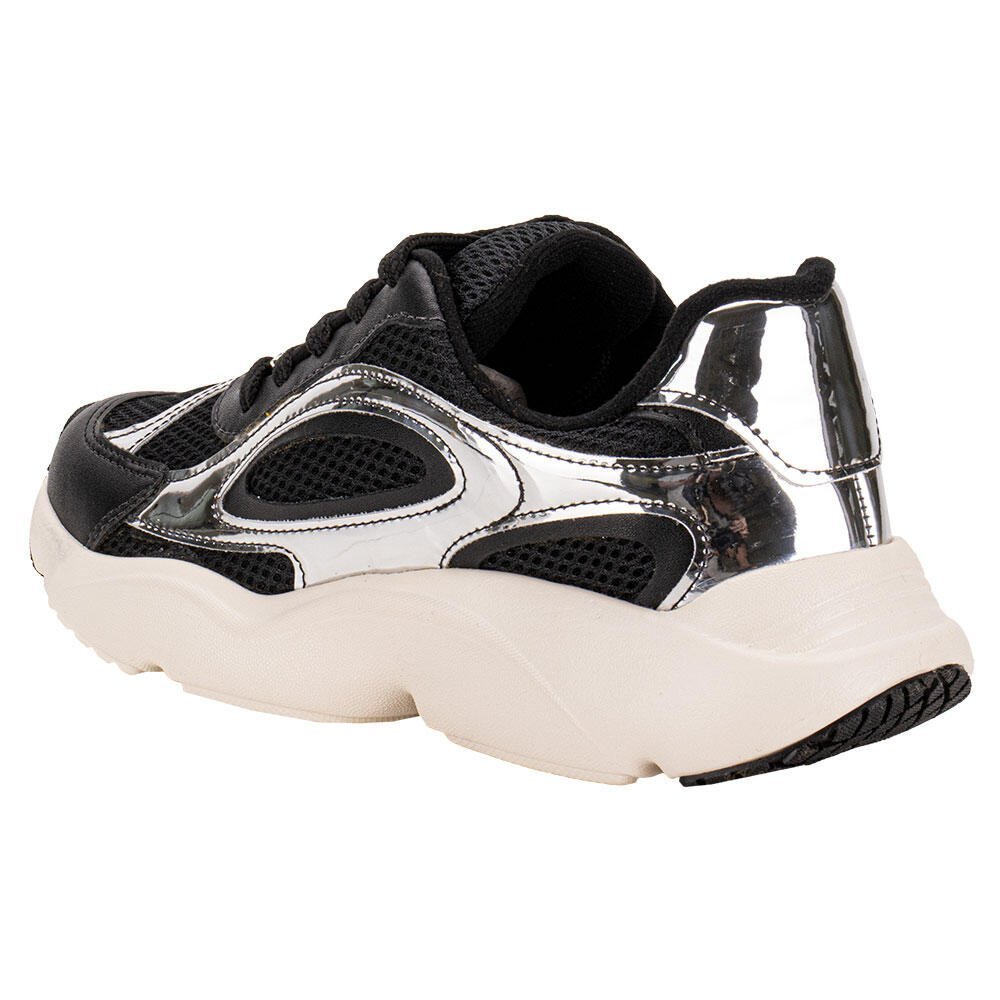 TÊNIS FEMININO CHUNKY VIZZANO 1440100 Preto/Prata 2