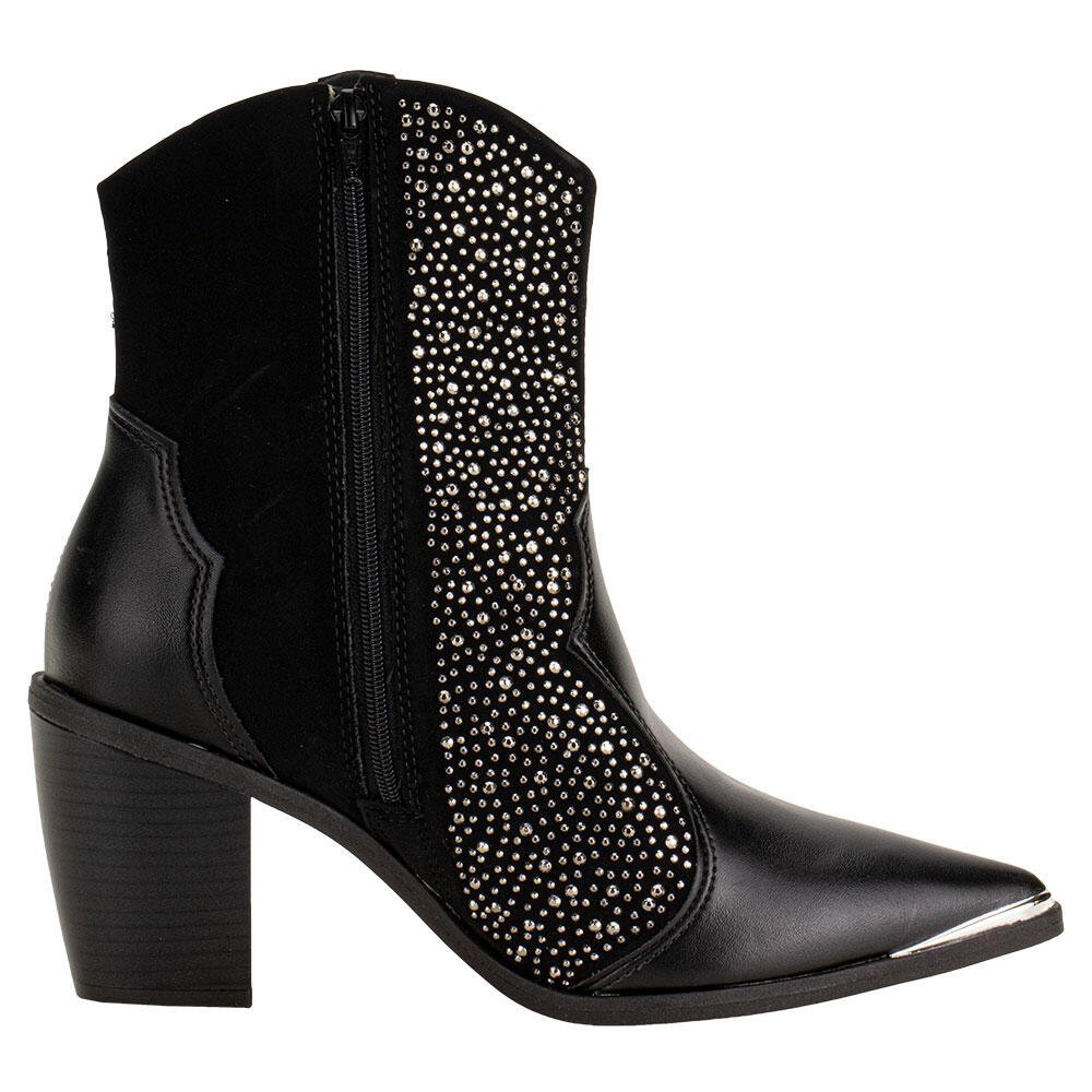 BOTA FEMININA COUNTRY CANO BAIXO VIZZANO 3070111 Preto/Prata 5