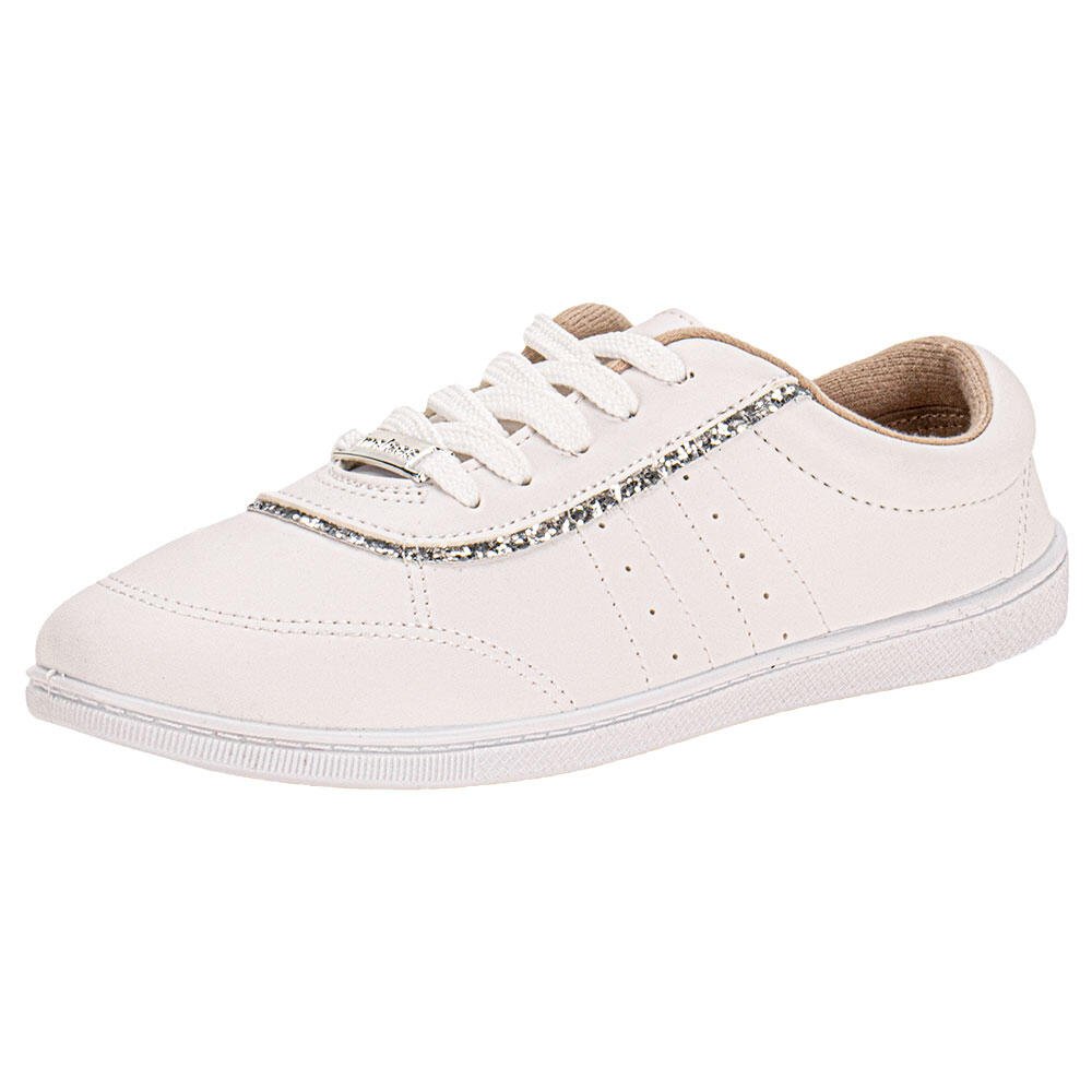 TÊNIS FEMININO CASUAL MOLECA 5605470 Branco 1