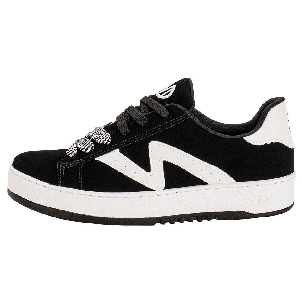 TÊNIS FEMININO CASUAL VIA MARTE 069007 Preto/Branco 2