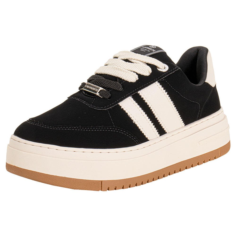 TÊNIS FEMININO CASUAL VIA MARTE 233004 Preto/Nobuck 1
