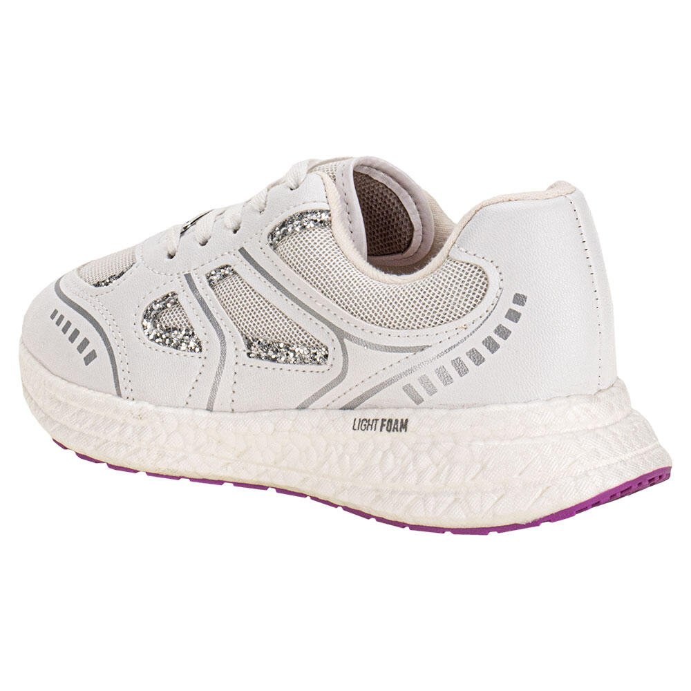 TÊNIS INFANTIL MOLEKINHA 2580104 Branco/Prata 3