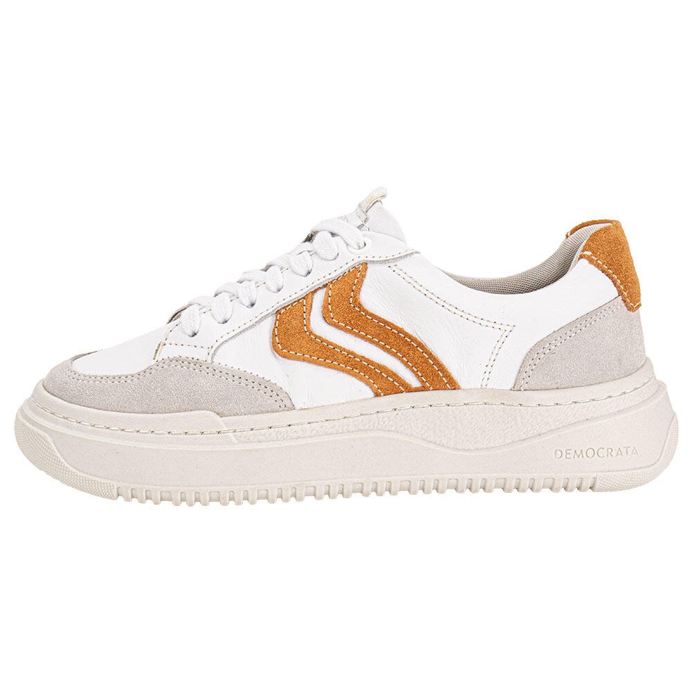 TÊNIS FEMININO BLOCK DEMOCRATA 616102 Branco/Bege 2
