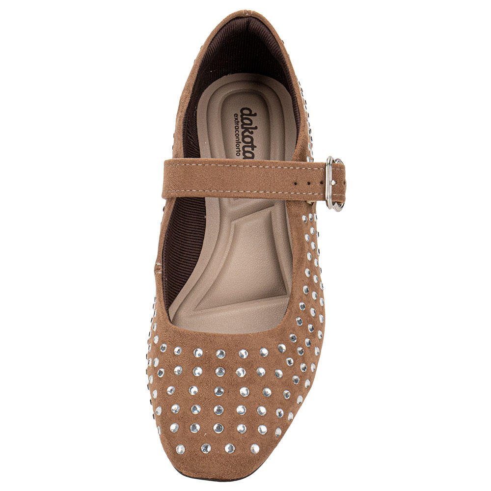 SAPATILHA FEMININA FLAT DAKOTA DA235 Café 5