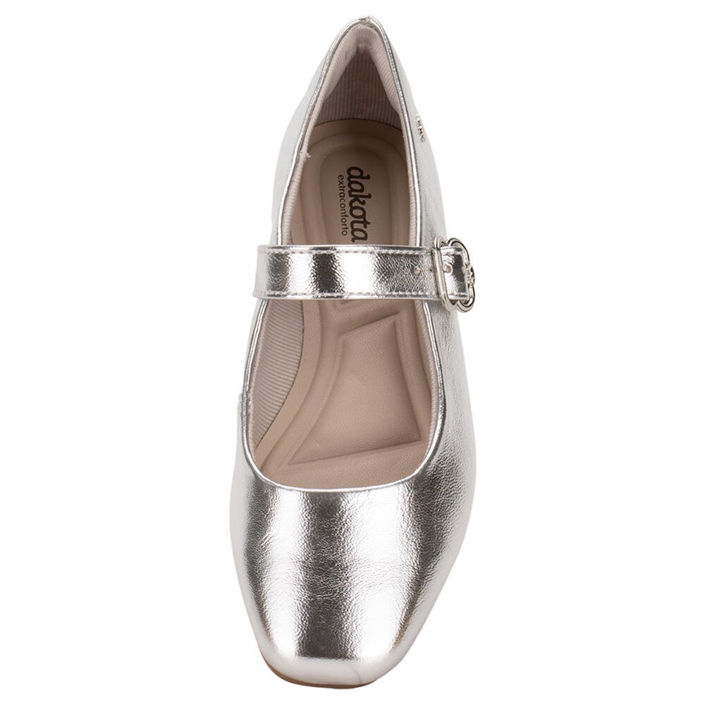 SAPATILHA FEMININA FLAT DAKOTA DA231 Prata 4