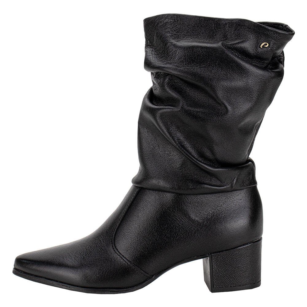BOTA FEMININA SLOUCH CANO MÉDIO PEGADA 280901 Preto 2