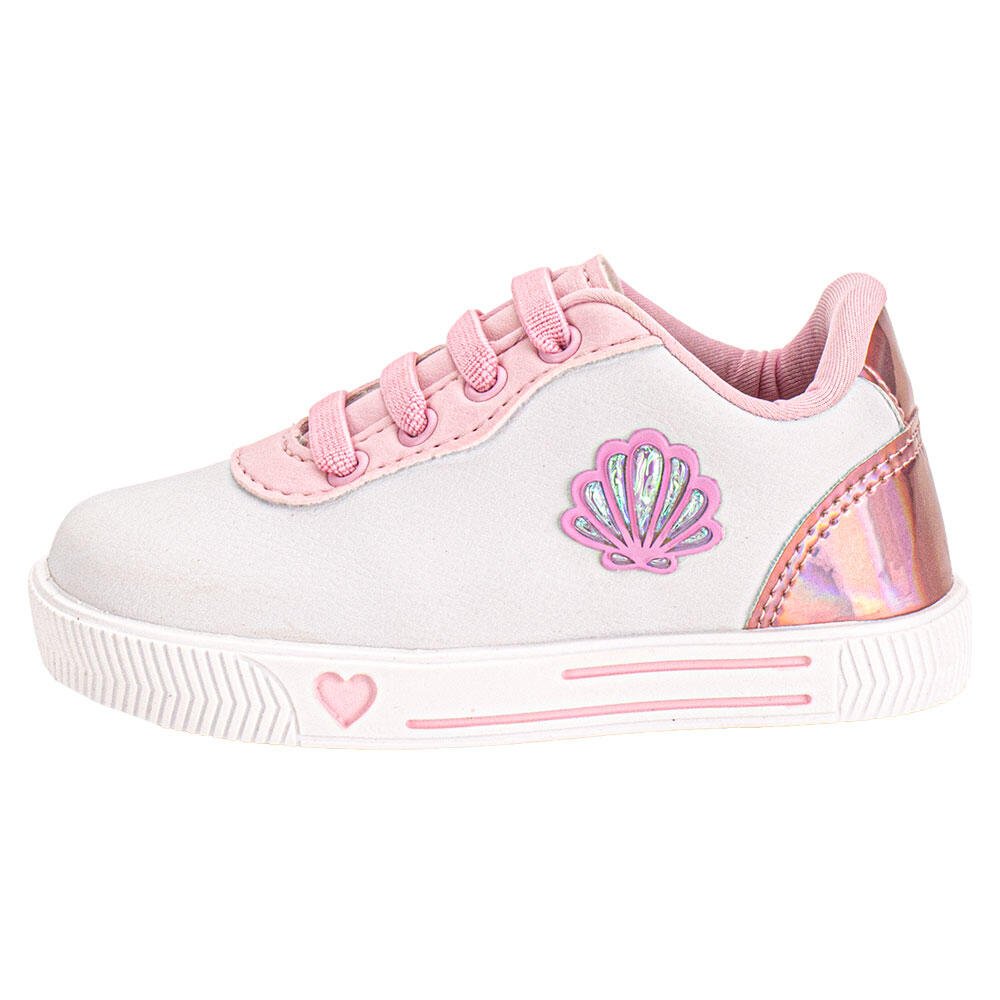 TÊNIS INFANTIL LINDA JÚ 202538 Branco/Rosa 2