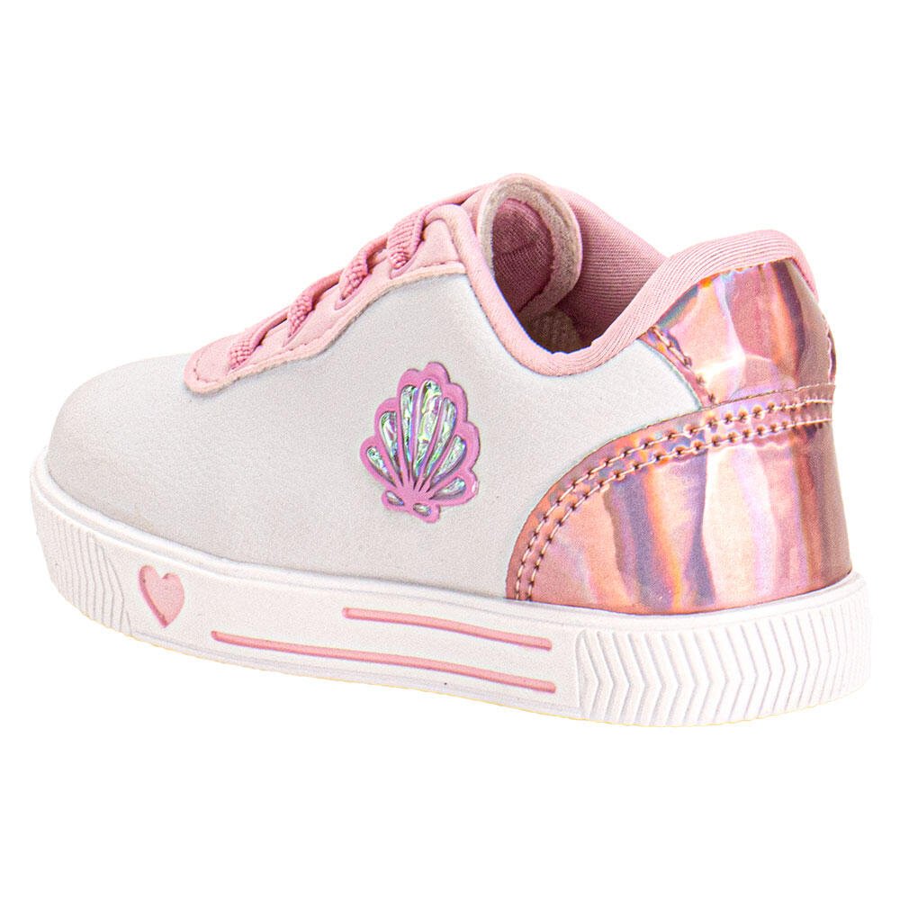 TÊNIS INFANTIL LINDA JÚ 202538 Branco/Rosa 3