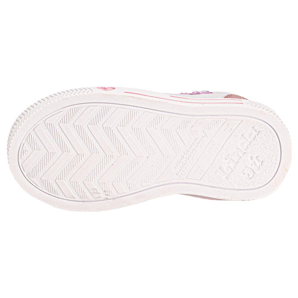 TÊNIS INFANTIL LINDA JÚ 202538 Branco/Rosa 4