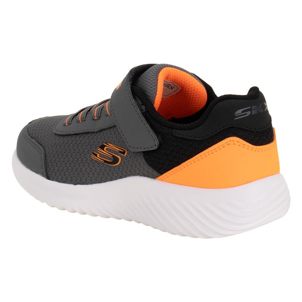 TÊNIS INFANTIL BOUNDER TREKZIC SKECHERS 403908L Cinza/Laranja 3