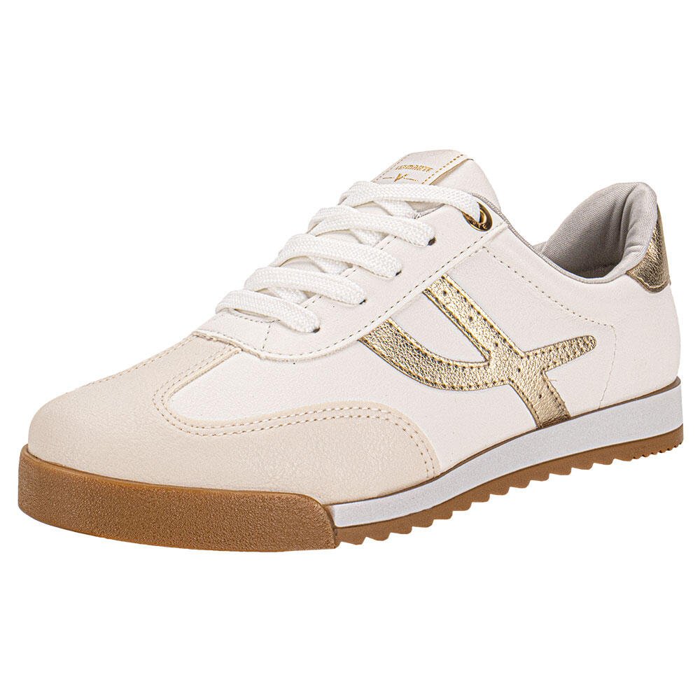 TÊNIS FEMININO CASUAL VIA MARTE 237003 Branco/Bege 1