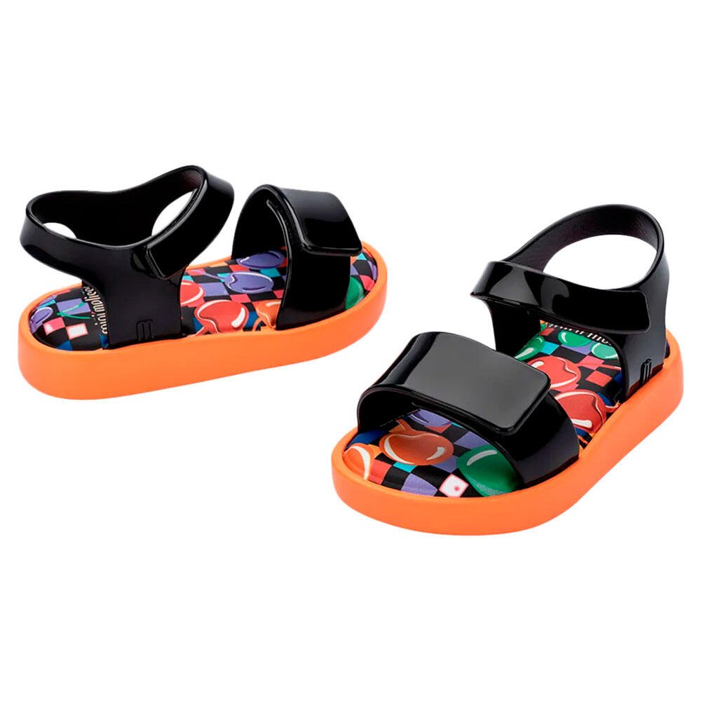 MINI MELISSA JUMP PRINT BABY 33663 Preto/Laranja 4