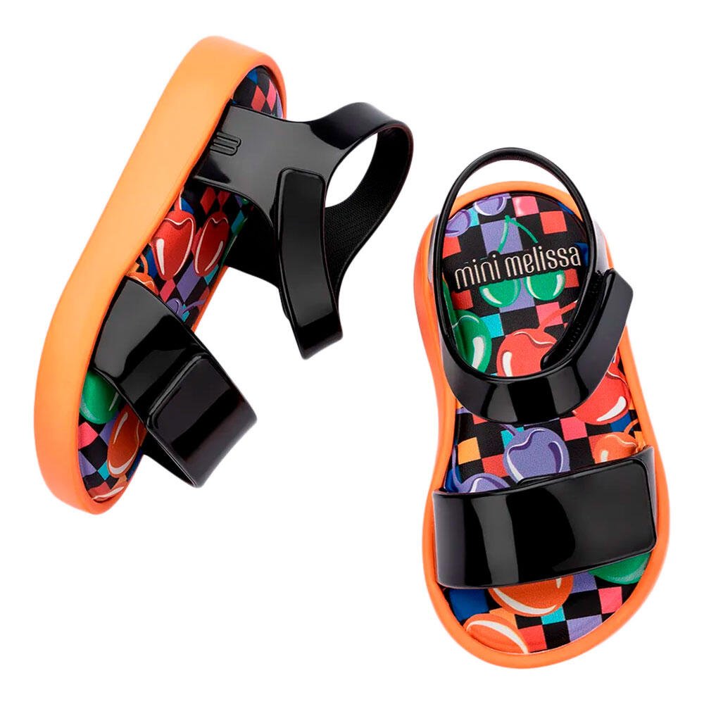 MINI MELISSA JUMP PRINT BABY 33663 Preto/Laranja 5