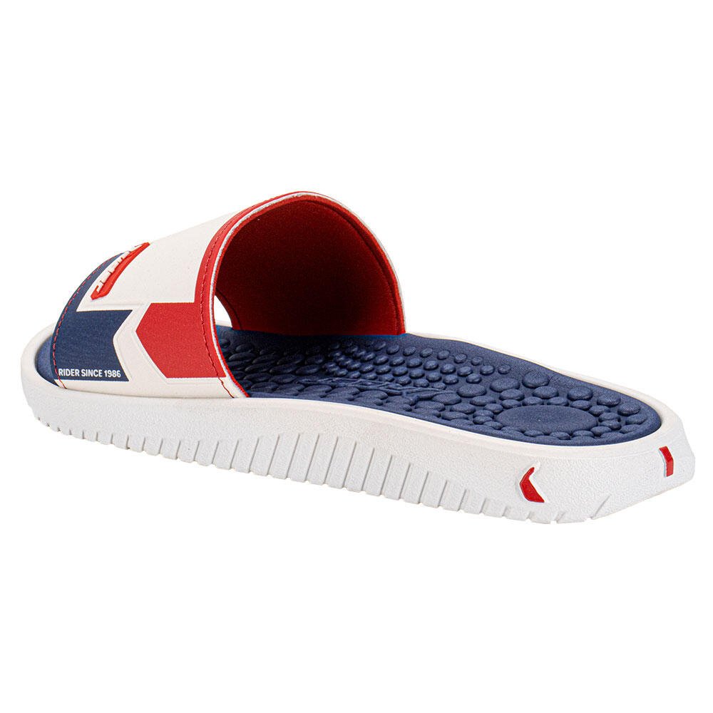 CHINELO MASCULINO SLIDE PUMP II RIDER 12424 Branco/Azul 4