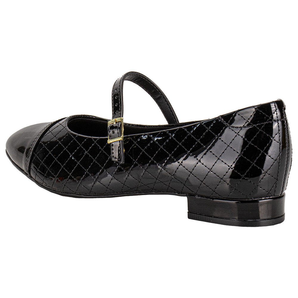 SAPATO FEMININO SALTO GROSSO BEIRA RIO 4318103 Verniz/Preto 3