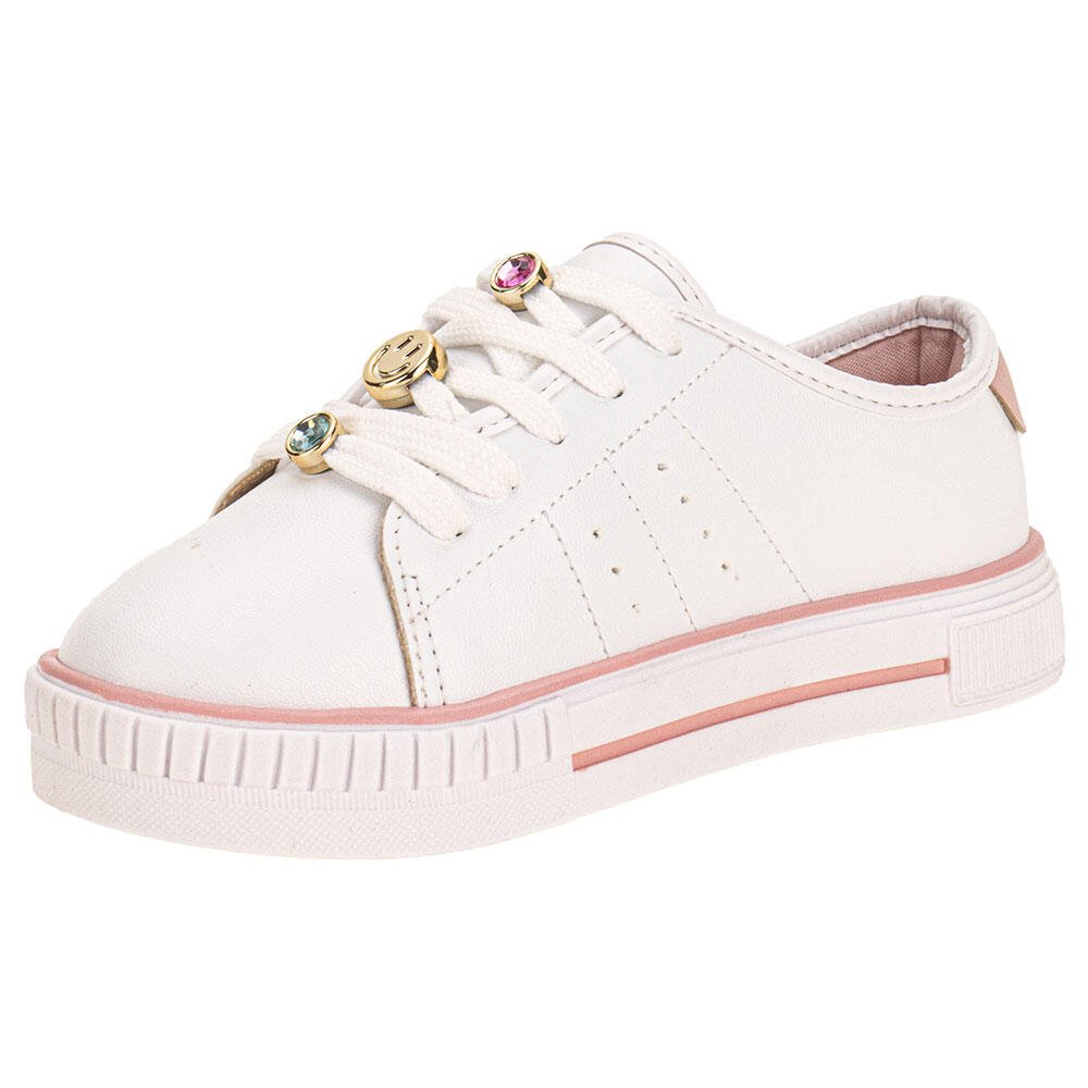 TÊNIS INFANTIL MOLEKINHA 2565113 Branco/Rosa 1