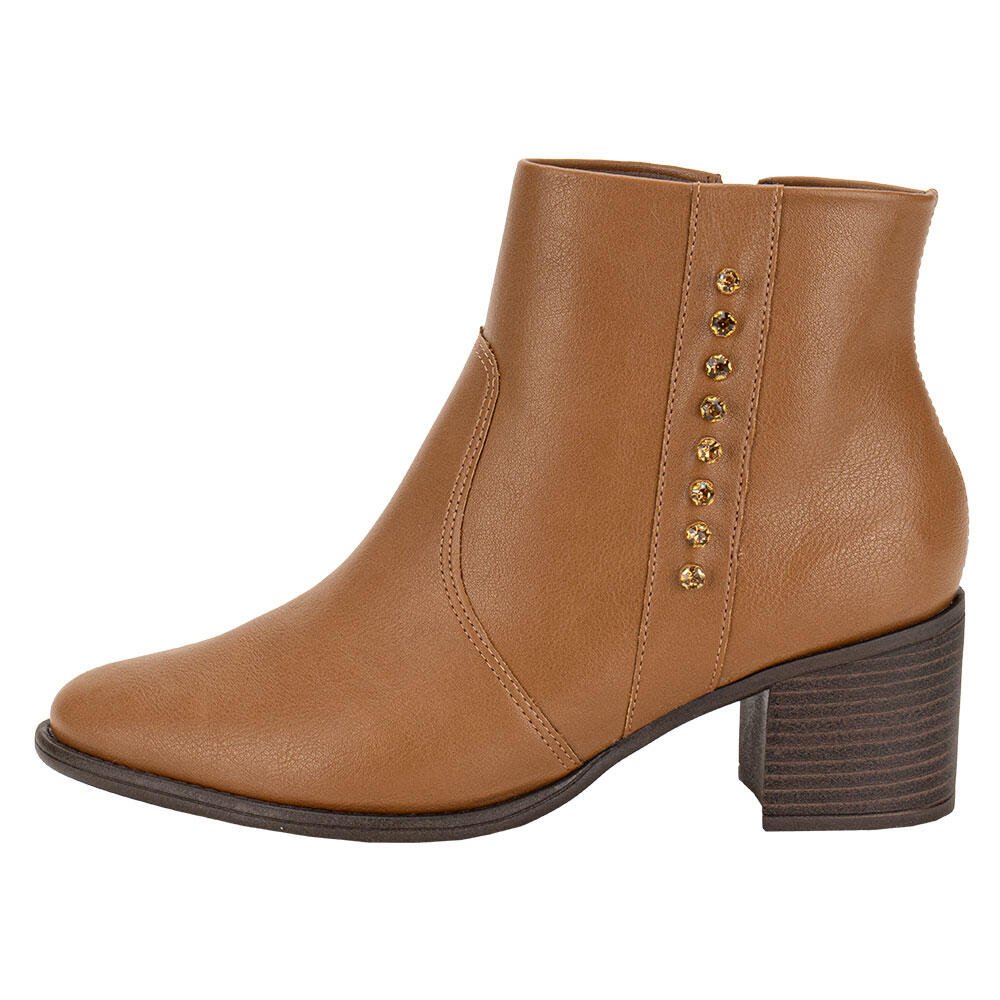 BOTA FEMININA CANO BAIXO COMFORTFLEX 2492305 Camel 2