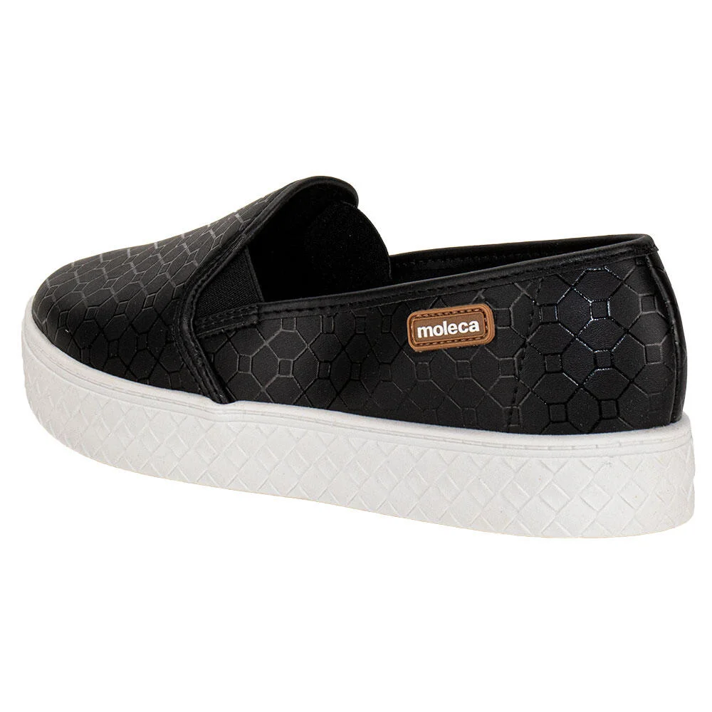 TÊNIS FEMININO SLIP ON MOLECA 5712304 Preto 3