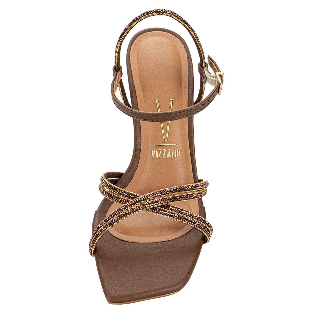 SANDÁLIA FEMININA SALTO TAÇA VIZZANO 6536105 Chocolate 5