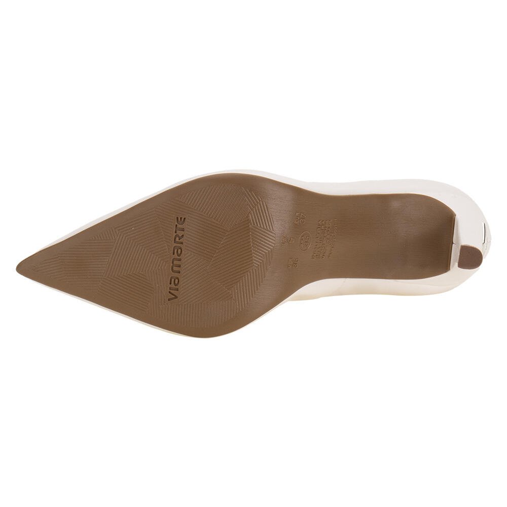 SCARPIN FEMININO SALTO FINO VIA MARTE 045001 Branco 4