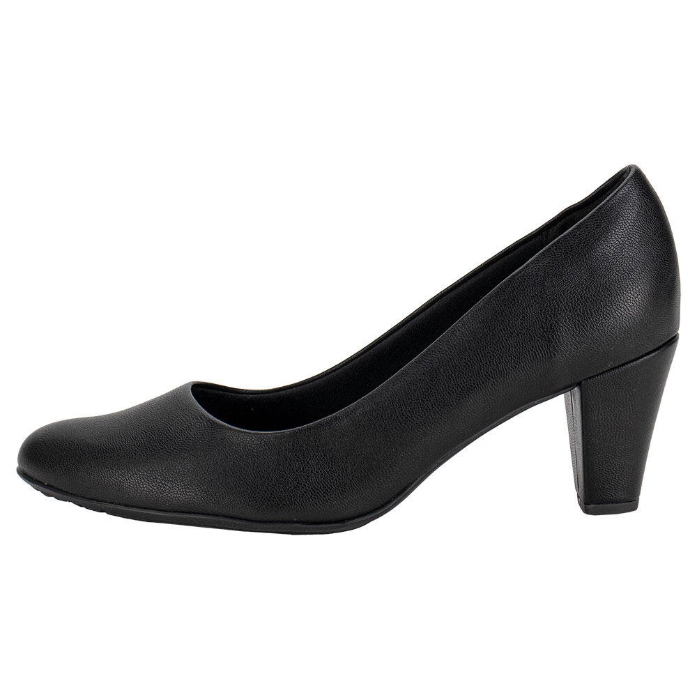 SAPATO FEMININO SALTO GROSSO PICCADILLY 700061 Preto 2
