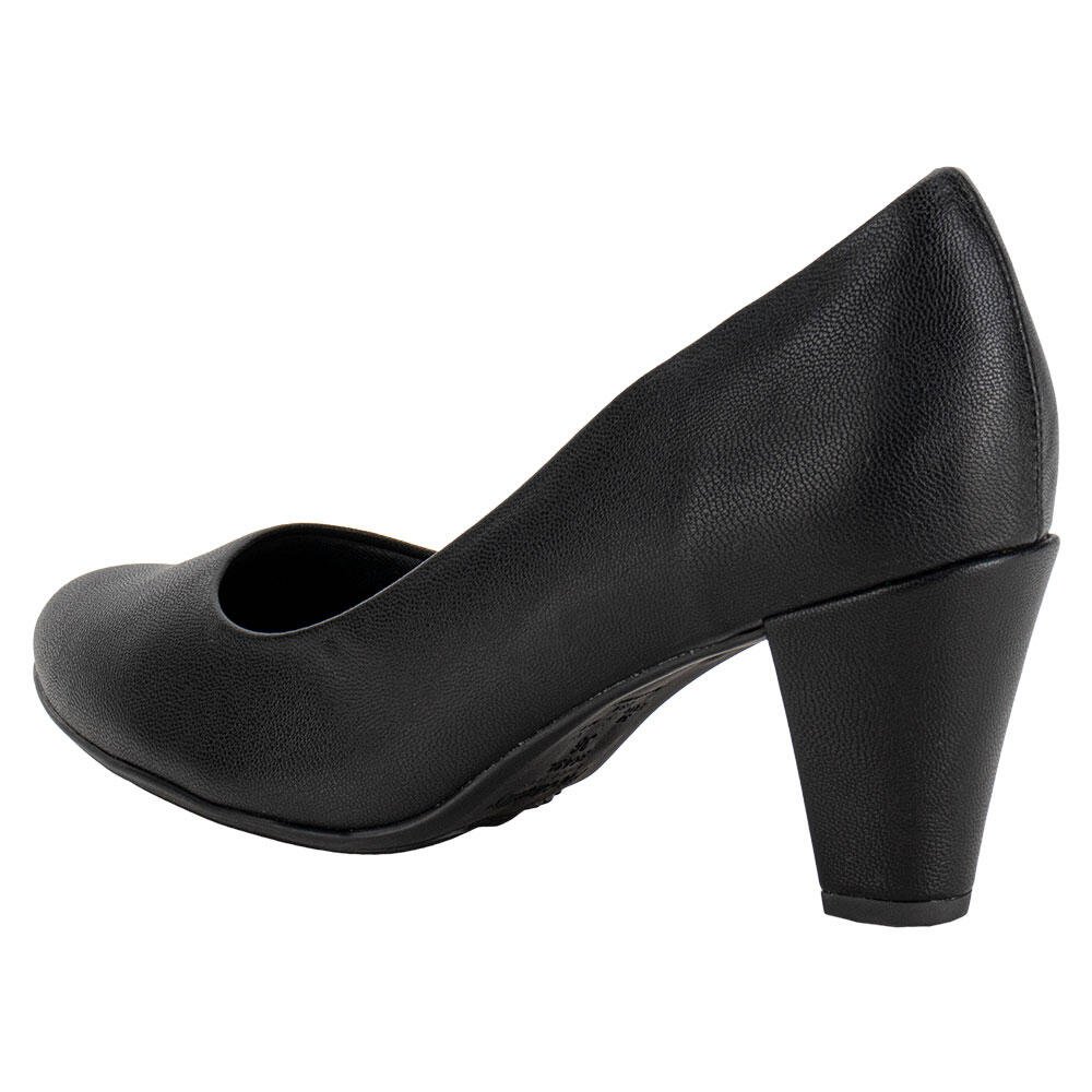 SAPATO FEMININO SALTO GROSSO PICCADILLY 700061 Preto 3