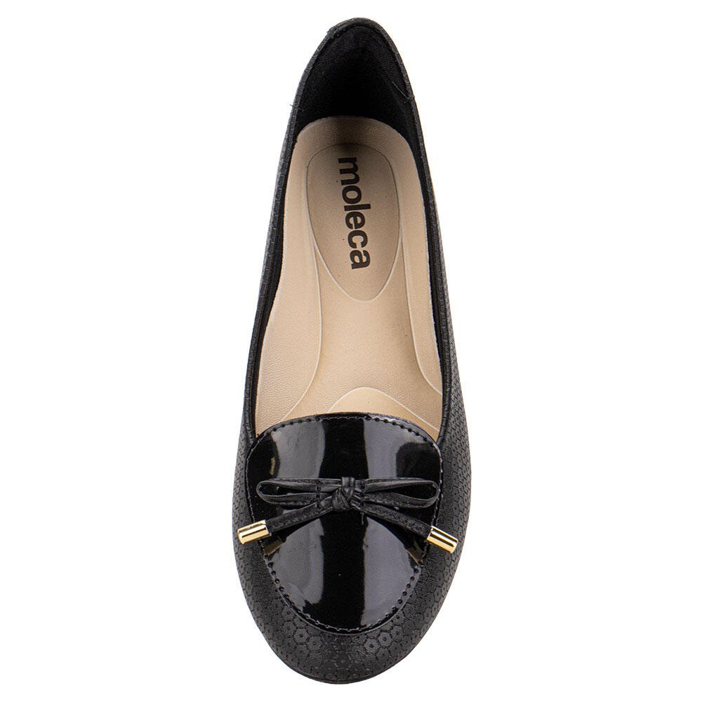 SAPATILHA FEMININA FLAT MOLECA 5800105 Preto 5