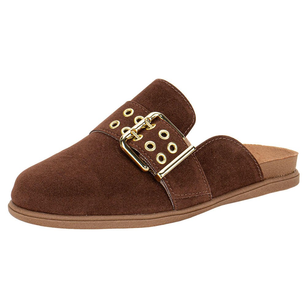 SAPATO FEMININO MULE MOLECA 5826103 Café 1