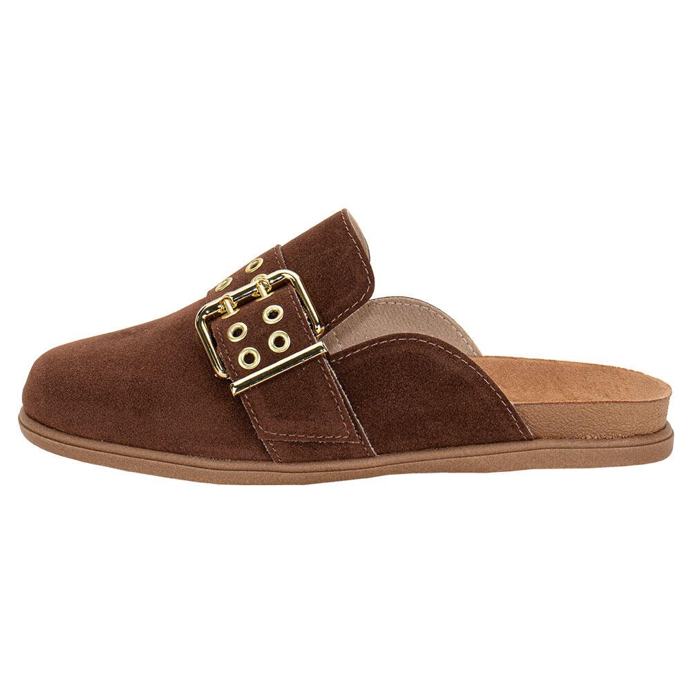 SAPATO FEMININO MULE MOLECA 5826103 Café 2