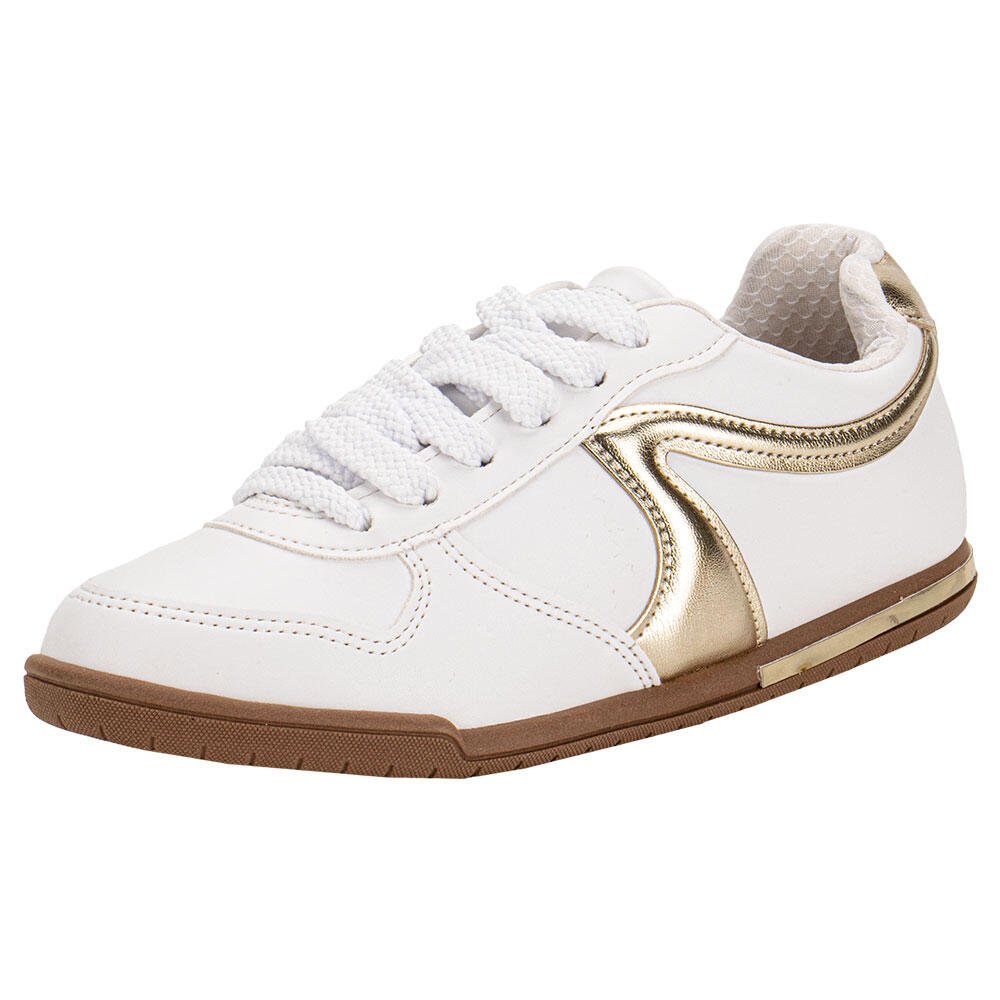 TÊNIS FEMININO CASUAL BEIRA RIO 4326101 Branco/Dourado 1
