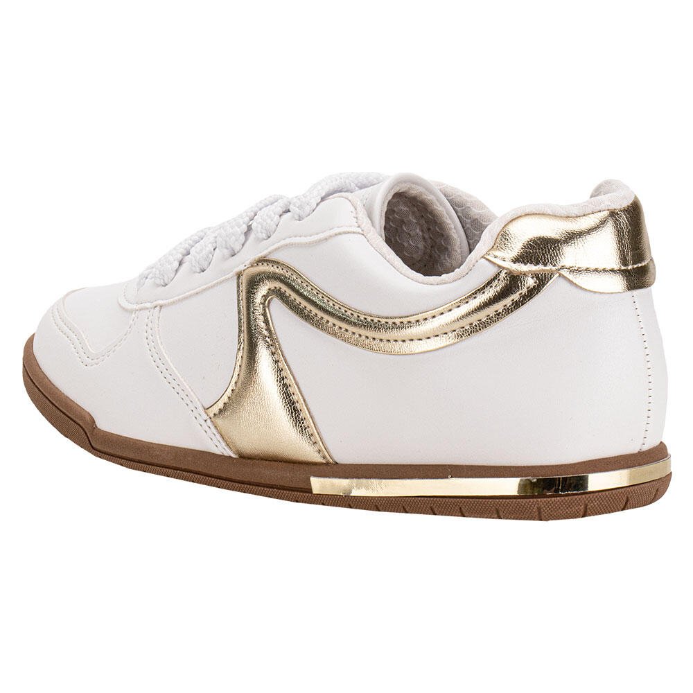 TÊNIS FEMININO CASUAL BEIRA RIO 4326101 Branco/Dourado 3