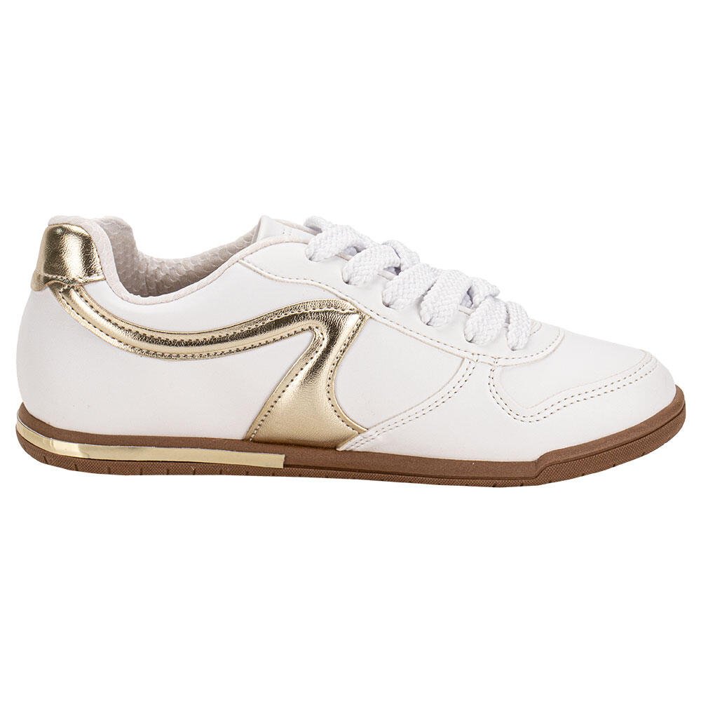 TÊNIS FEMININO CASUAL BEIRA RIO 4326101 Branco/Dourado 5