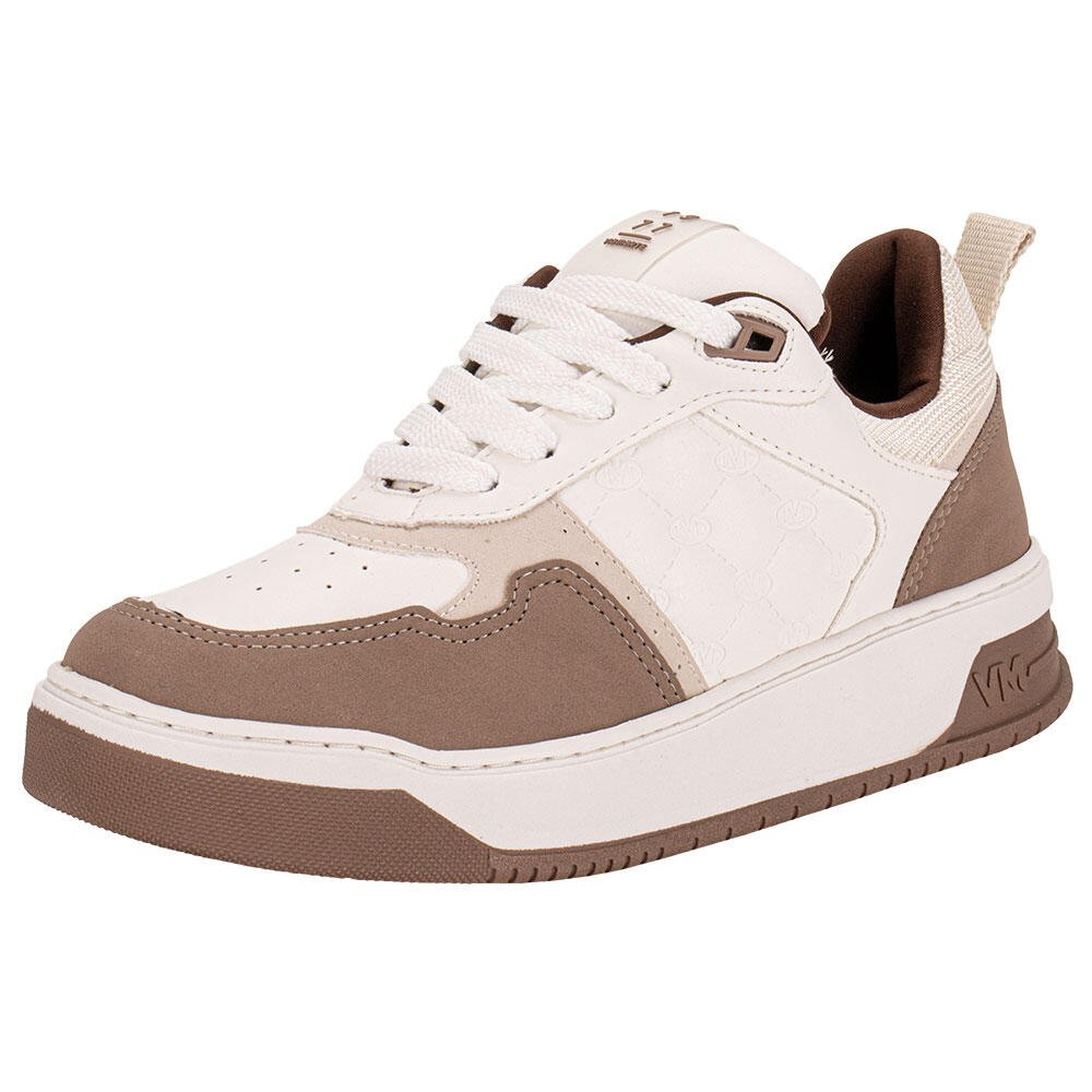 TÊNIS FEMININO CASUAL VIA MARTE 232001 Bege/Branco 1