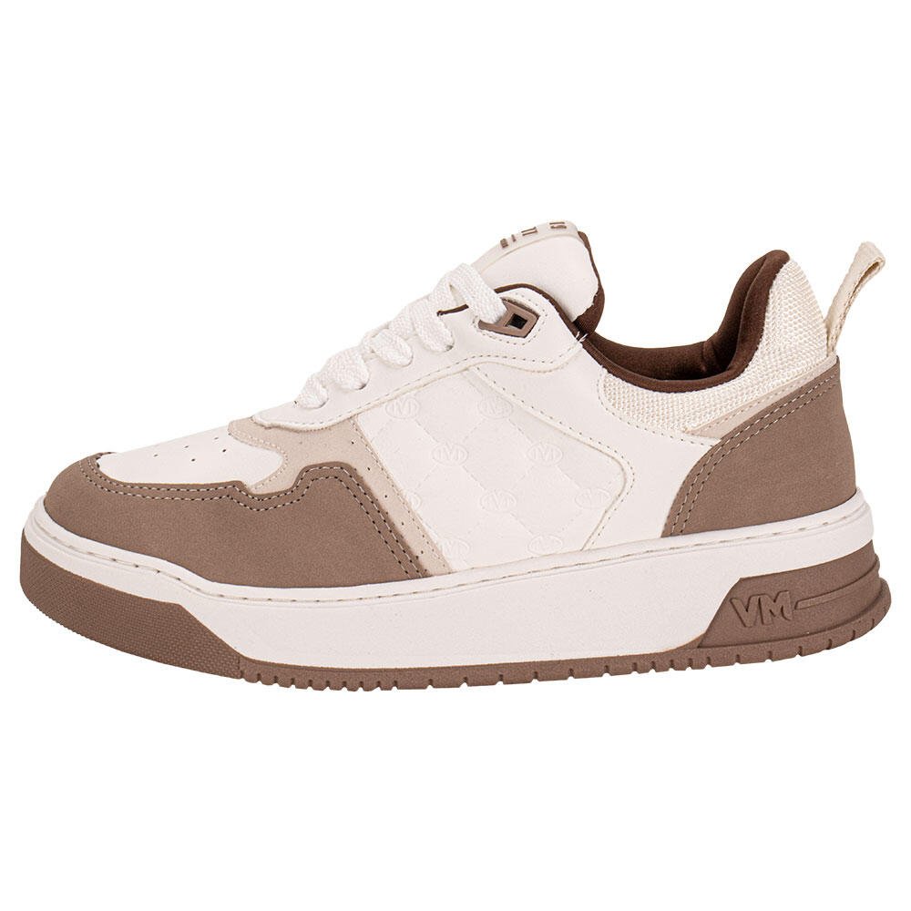 TÊNIS FEMININO CASUAL VIA MARTE 232001 Bege/Branco 2