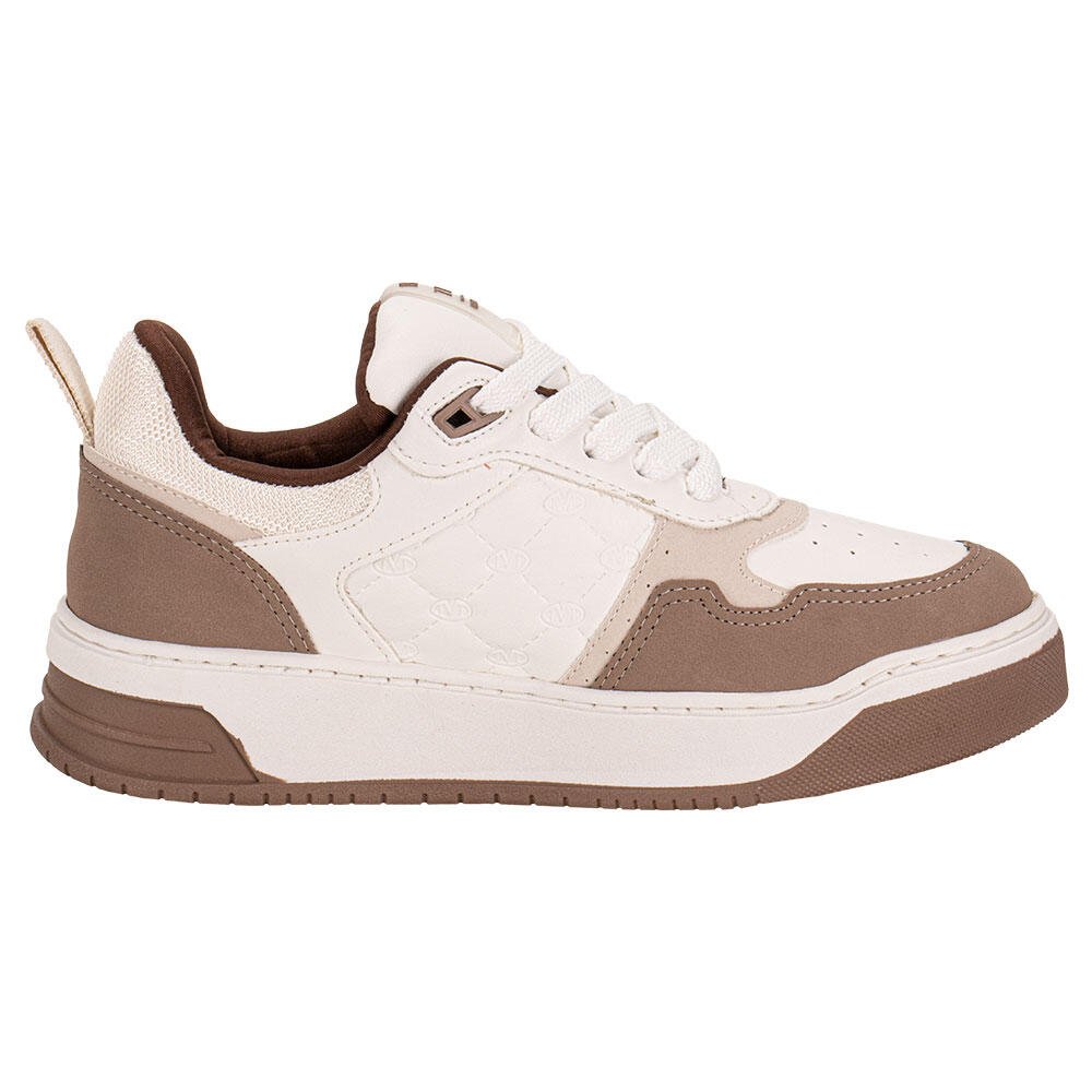TÊNIS FEMININO CASUAL VIA MARTE 232001 Bege/Branco 5