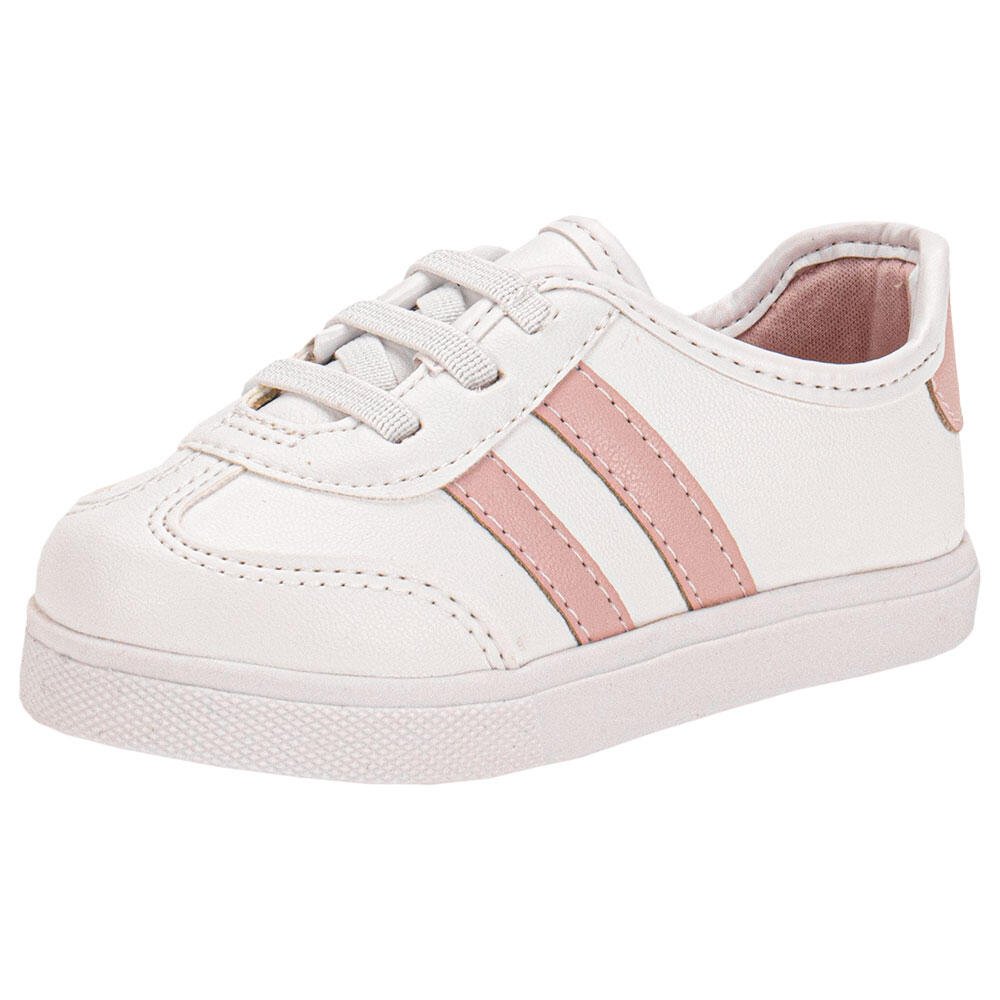 TÊNIS INFANTIL BABY MOLEKINHA 2118585 Branco/Rosa 1