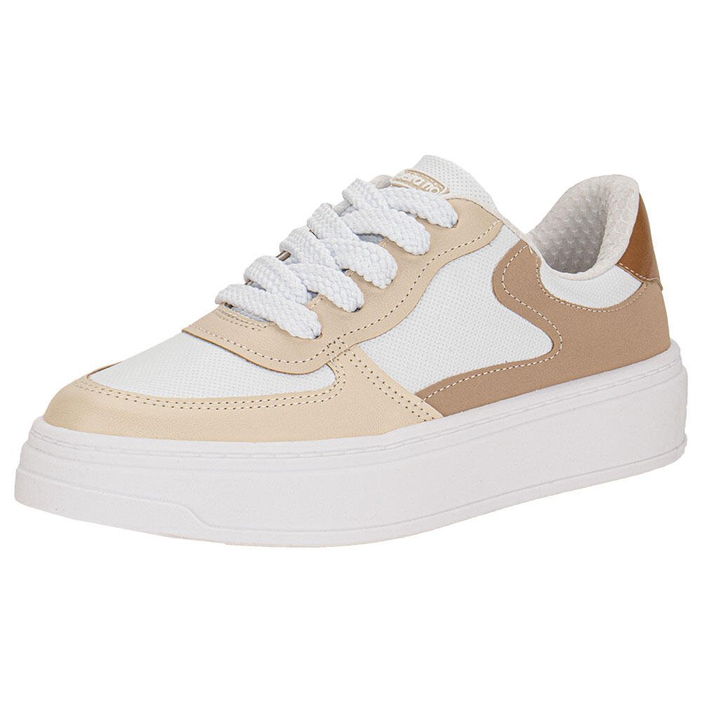 TÊNIS FEMININO CASUAL BEIRA RIO 43051112 Branco/Bege 2