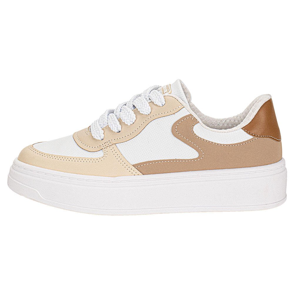 TÊNIS FEMININO CASUAL BEIRA RIO 43051112 Branco/Bege 3
