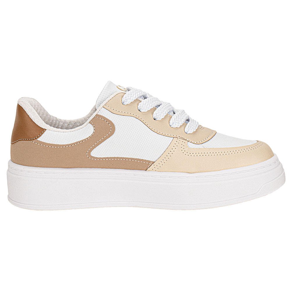 TÊNIS FEMININO CASUAL BEIRA RIO 43051112 Branco/Bege 5