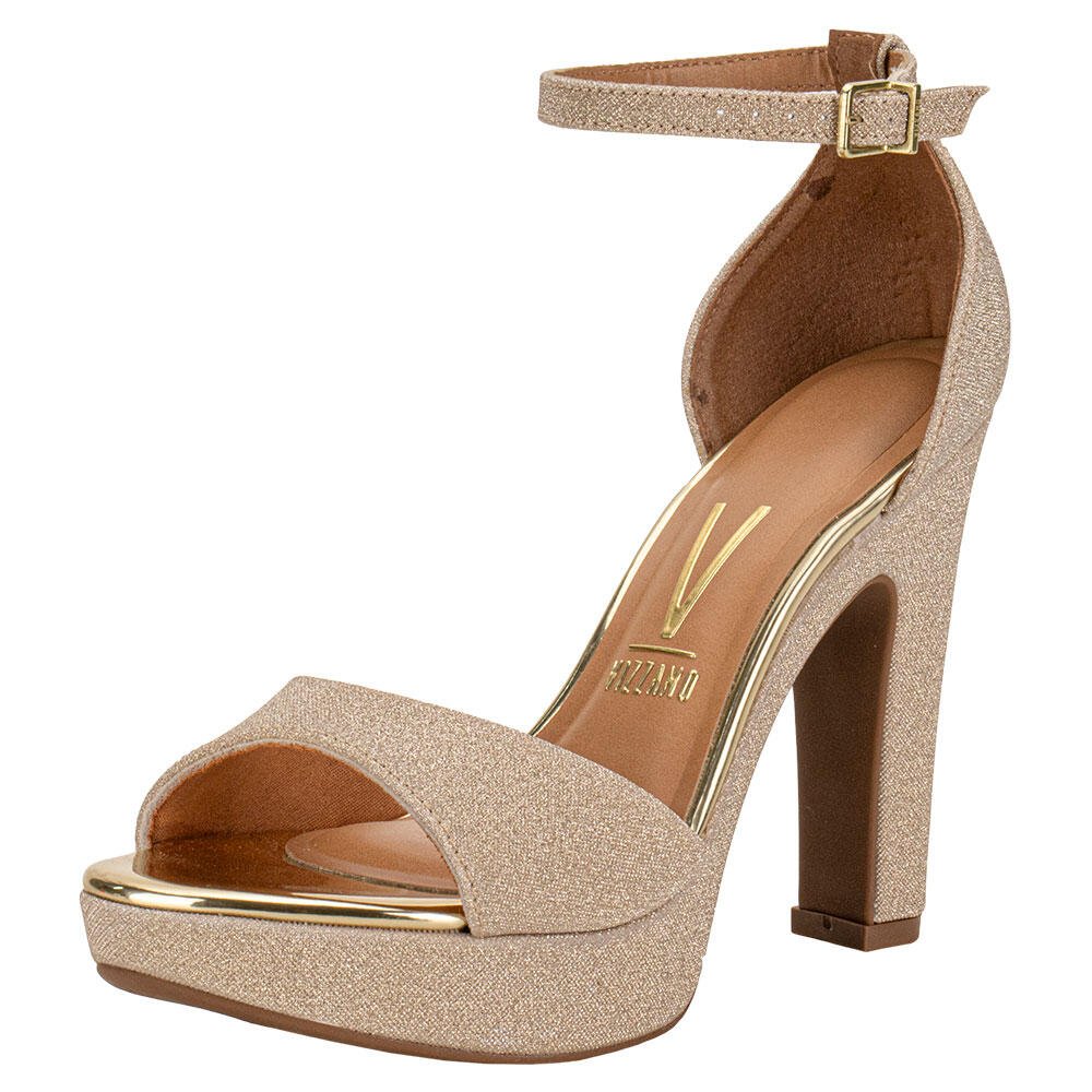 SANDÁLIA FEMININA MEIA PATA VIZZANO 6292217 Ouro 1