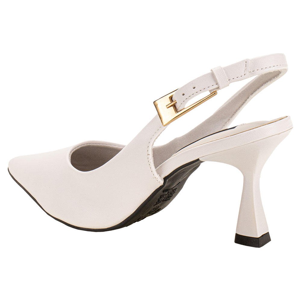 SAPATO FEMININO SALTO TAÇA VIA MARTE 145012 Branco 3